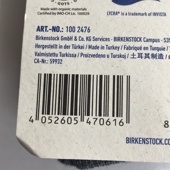 NWT Birkenstock women sneaker ankle socks in gray color size us L8-L10 2 pair - Picture 3 of 3